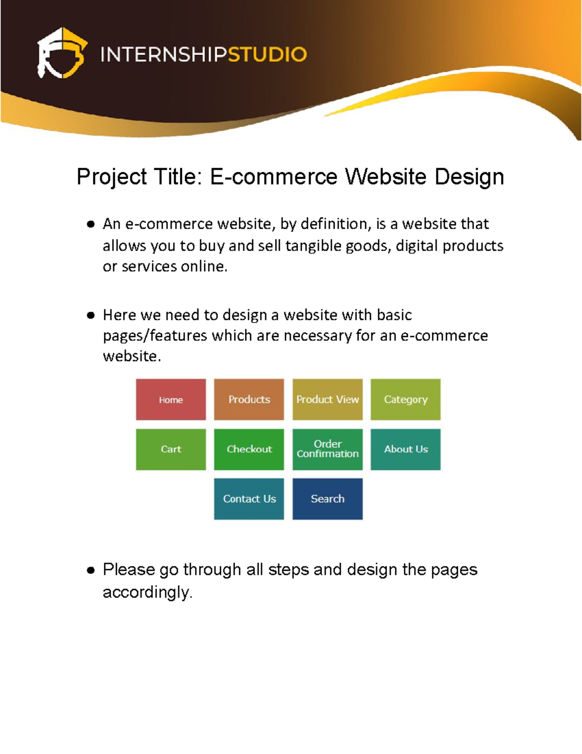 WD Project: E-Commerce Website Design Steps and Components - Studocu