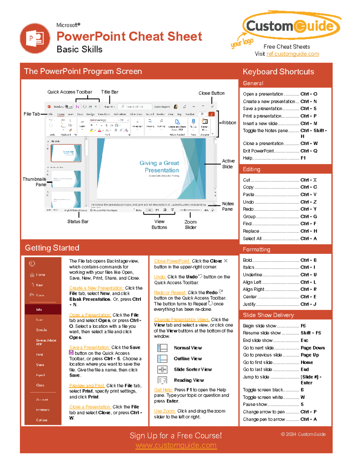 PowerPoint 2024 Quick Reference Guide: Essential Shortcuts & Tips - Studocu