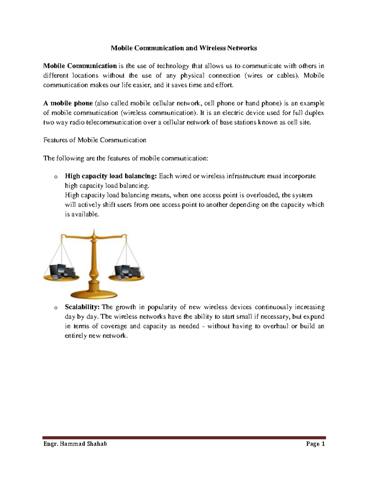 Mobile Communication and Wireless Networks Overview (Course Code: MC101 ...