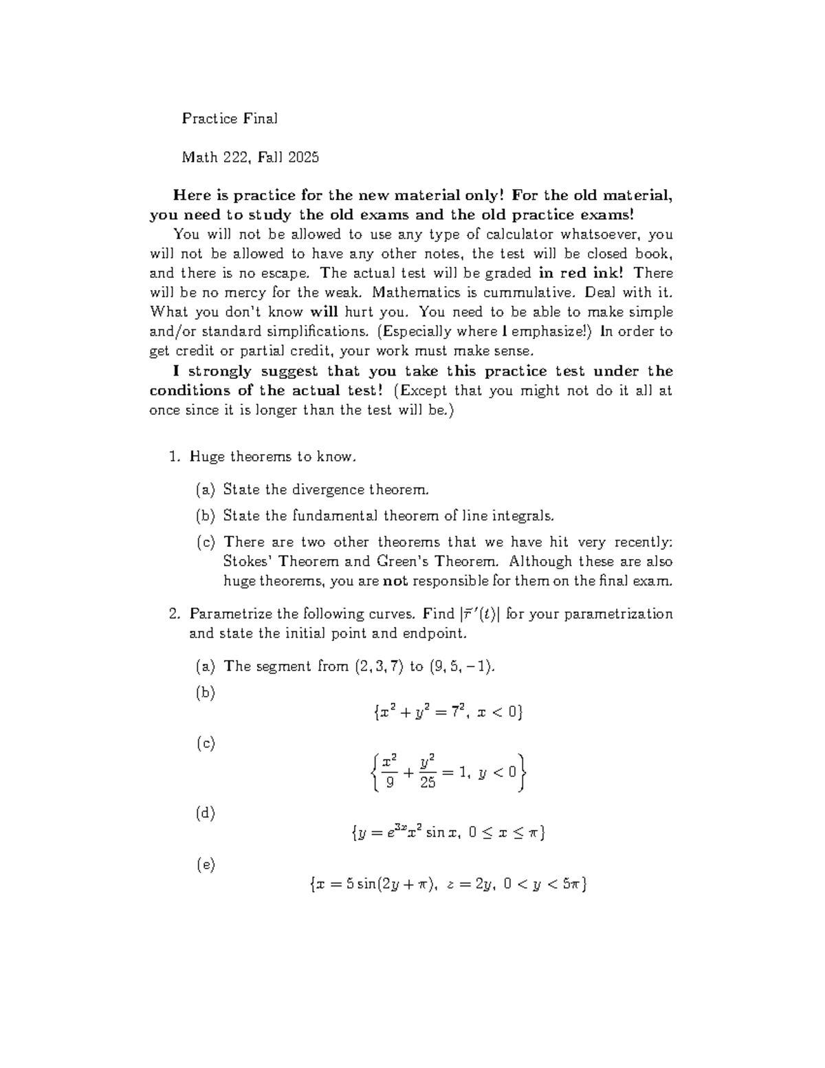 Prac Fin Math Exam Review - Fall 2025 - Studocu