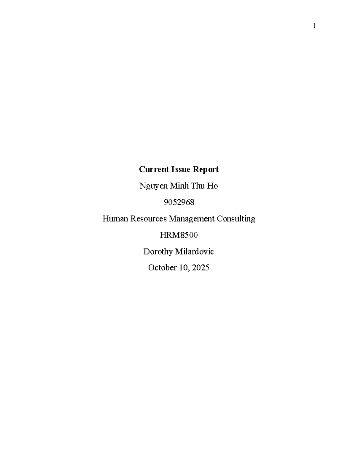 HRM8500 Current Issue Report: Burnout and Turnover in Hospitality - Studocu