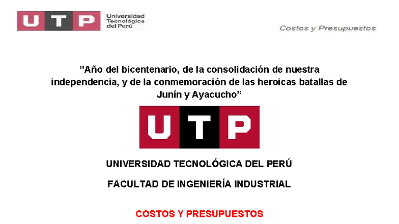 TA1: Costos y Presupuestos en Empresas Comerciales e Industriales - Studocu