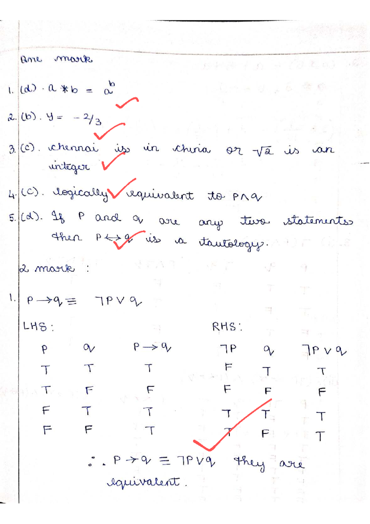 12th Chapter Notes: Logic and Equivalence Concepts - Studocu