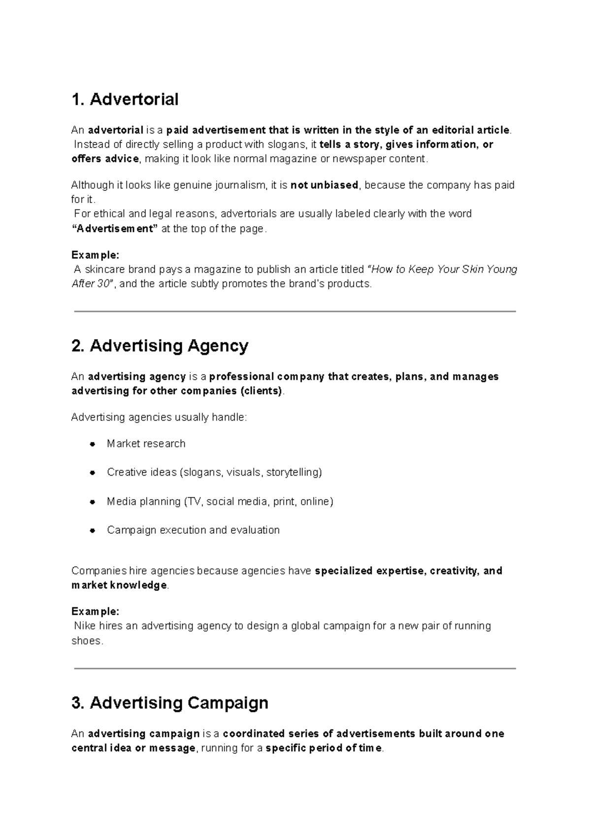 Unit 11 - Key Terms in Advertising: Advertorials, Campaigns & More ...
