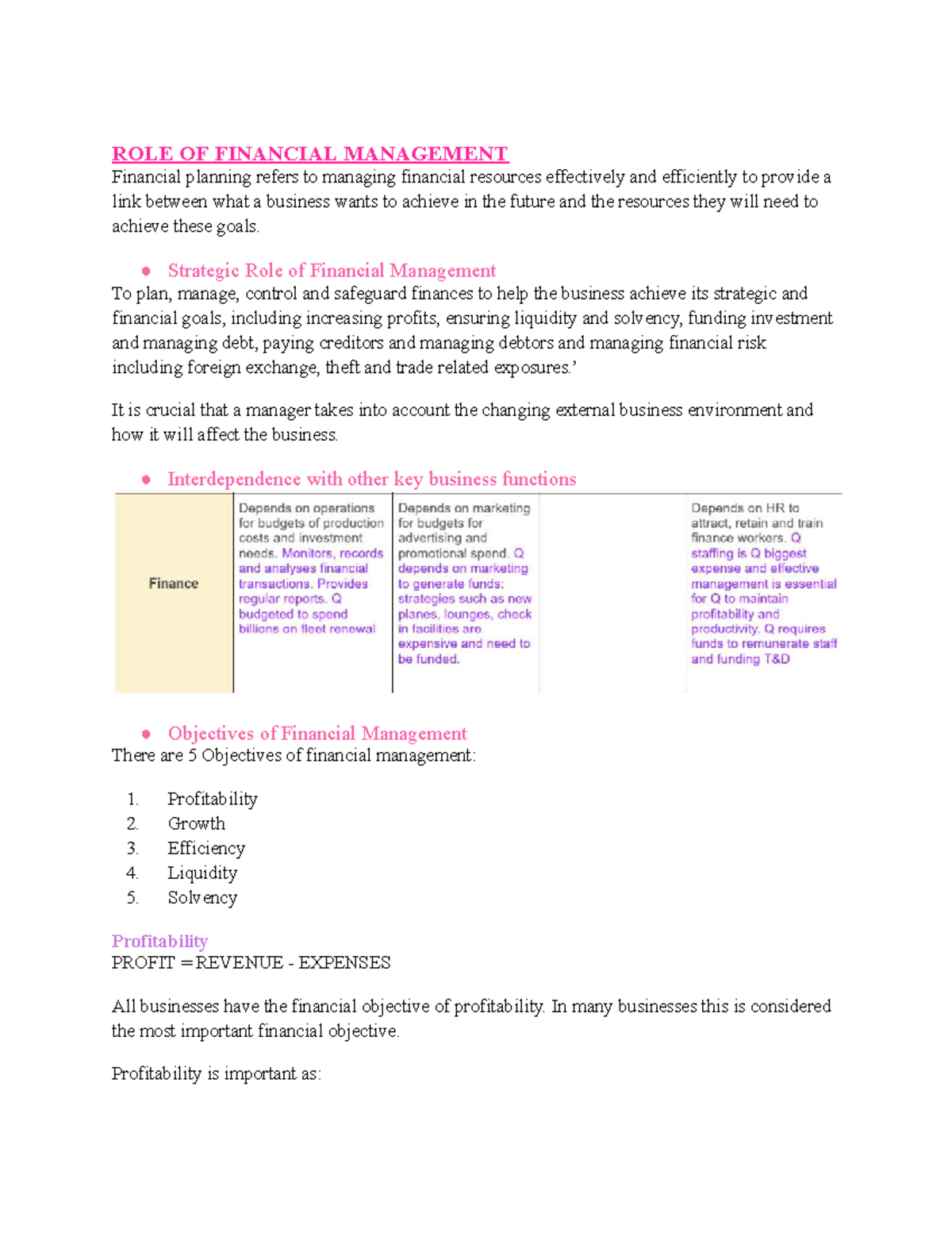 Financial Management Strategies: A Comprehensive Overview (FIN 101 ...