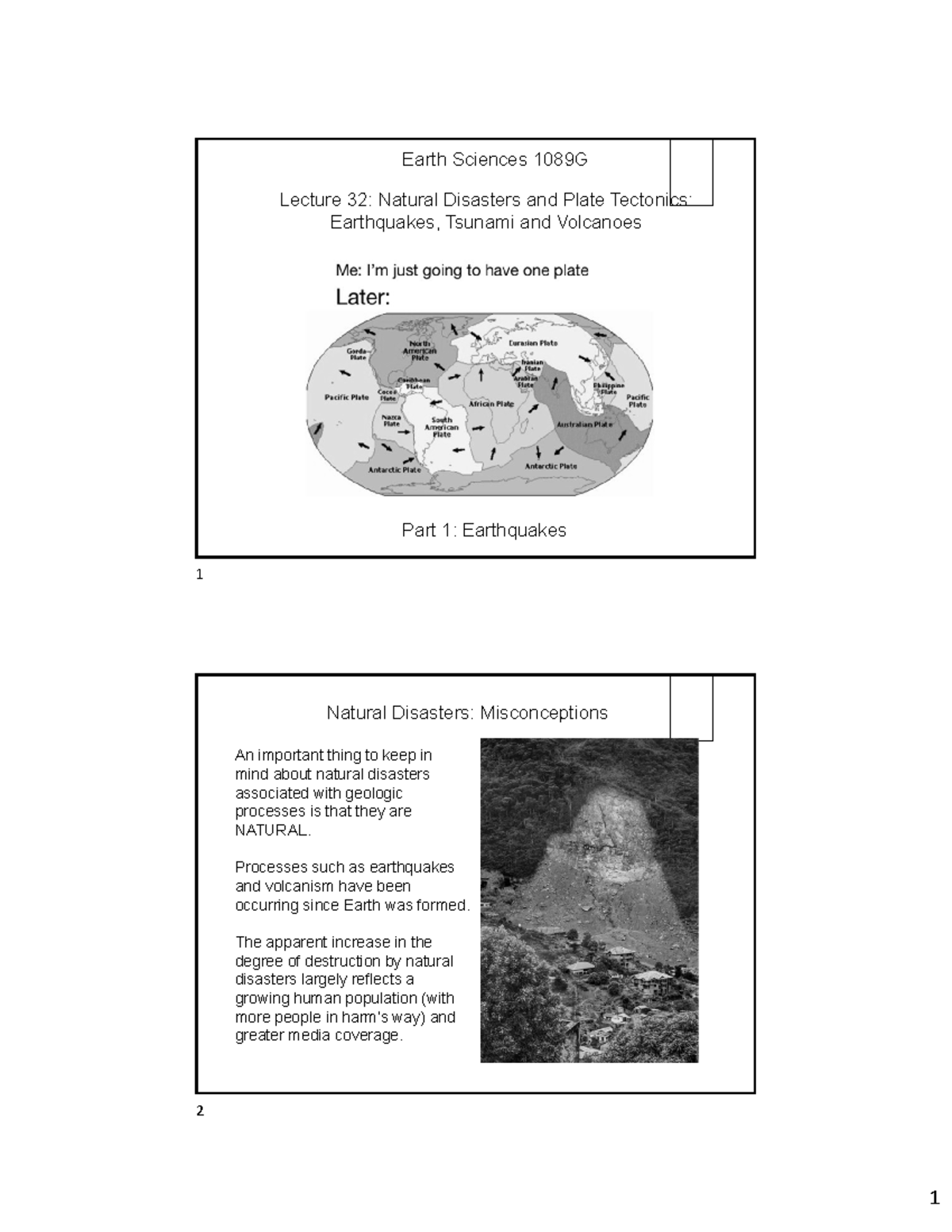 Lecture 32: Natural Disasters and Plate Tectonics - Studocu