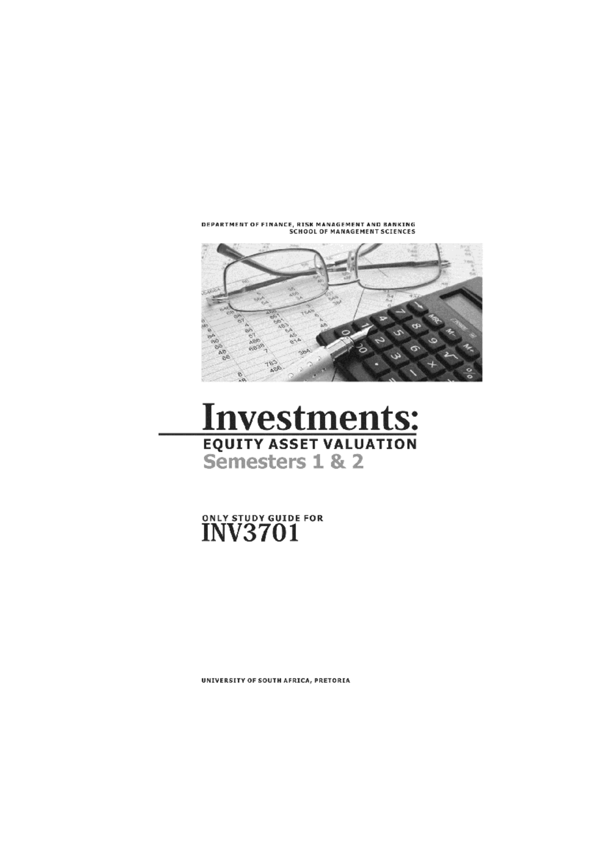 INV3701: Notes on Equity Valuation Techniques and Key Concepts - Studocu
