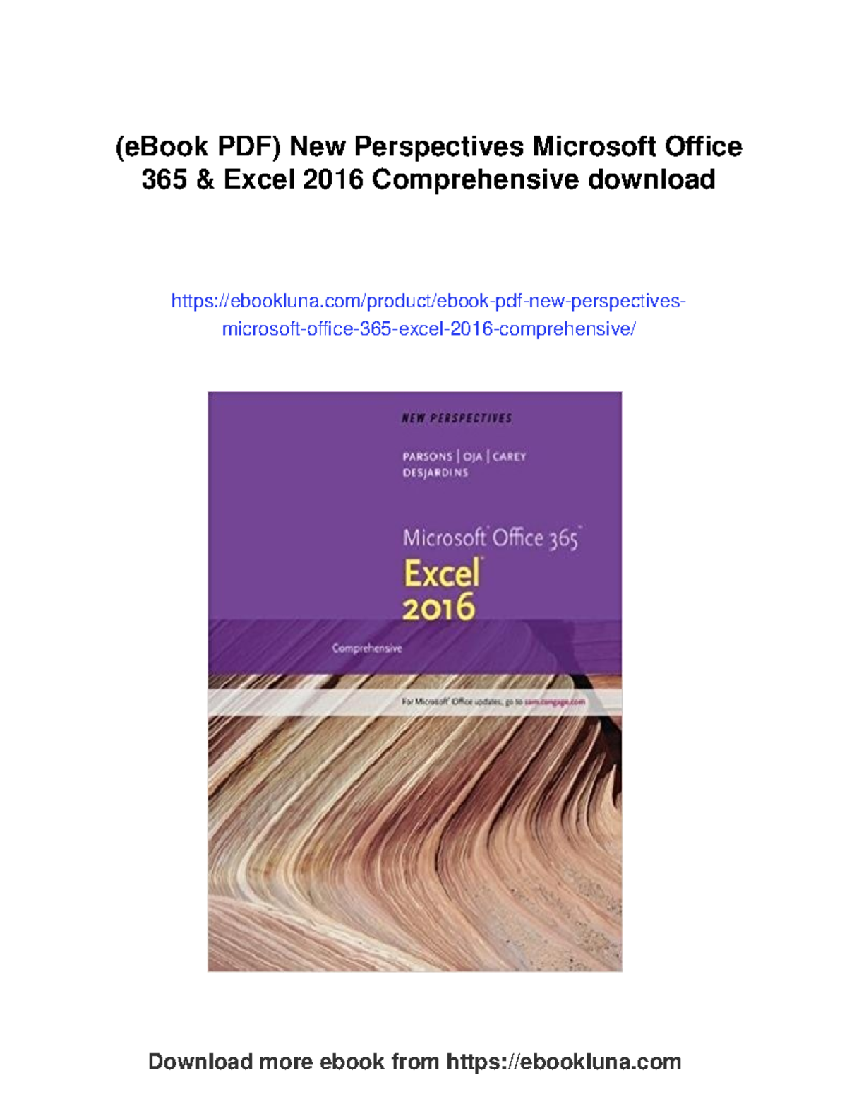 New perspectives on Microsoft Office 365 Excel 2016 comprehensive notes ...