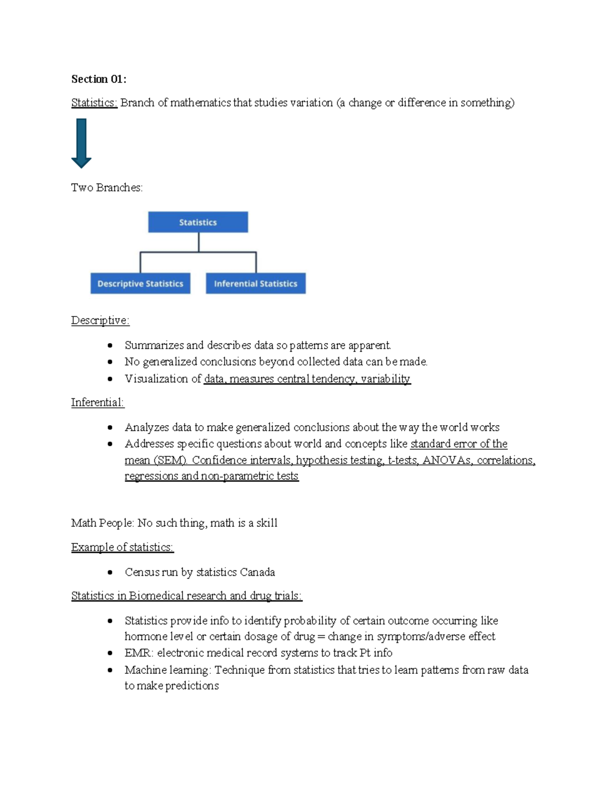 HSCI Mod 1: Intro to Statistics and Data Types Overview - Studocu