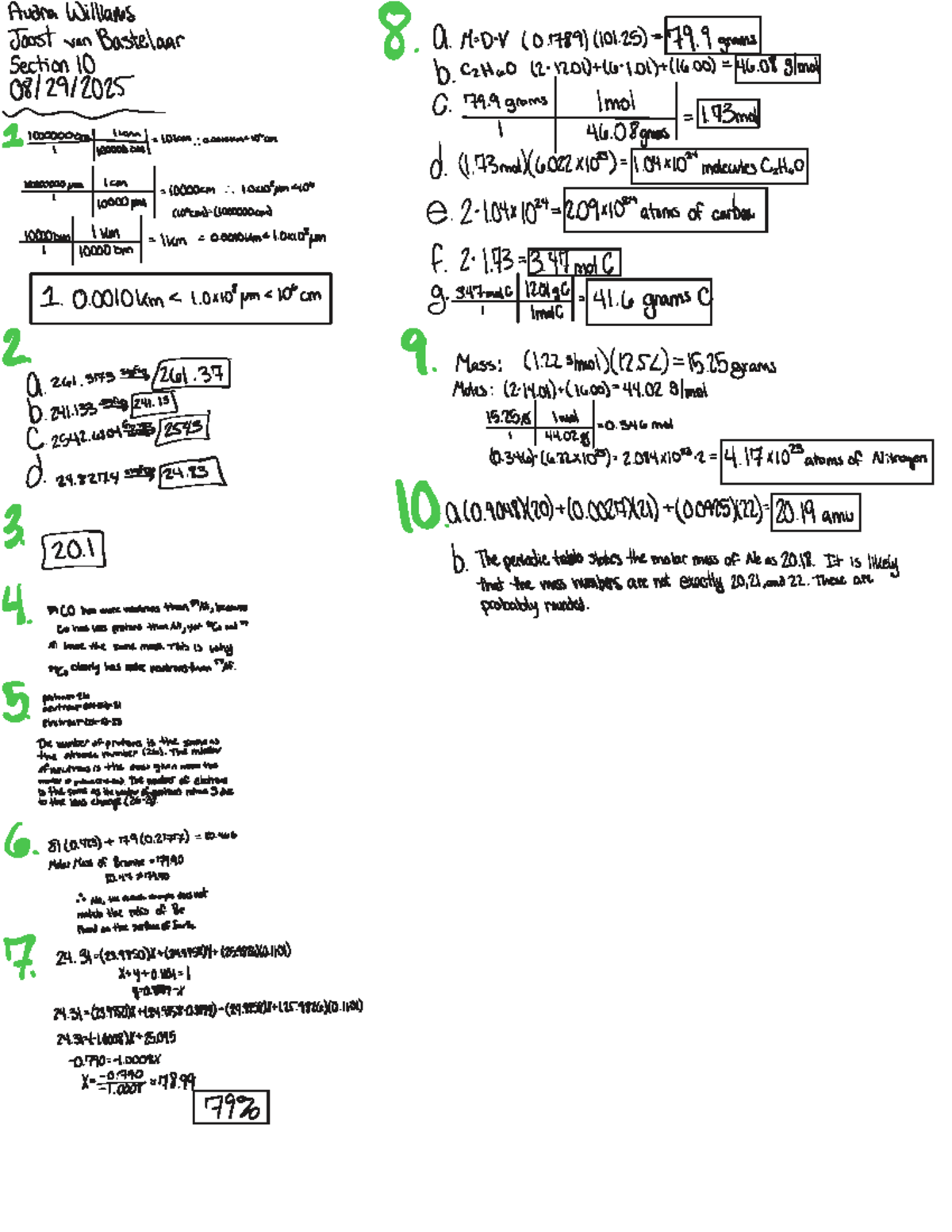 CHEM110B - Homework 1: Molar Mass and Atomic Structure Analysis - Studocu
