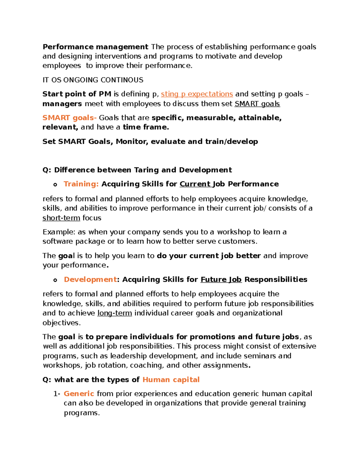 TD C1 - Lecture Notes on Training and Development Strategies - Studocu