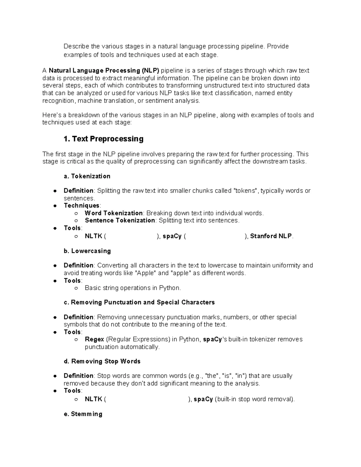NLP Course Notes - 2017 Regulation: Understanding Natural Language ...