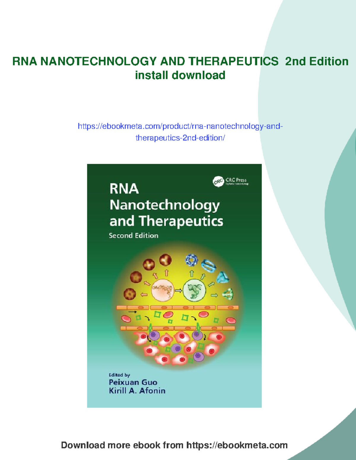 RNA Nanotechnology and Therapeutics: 2nd Edition Overview and Insights ...