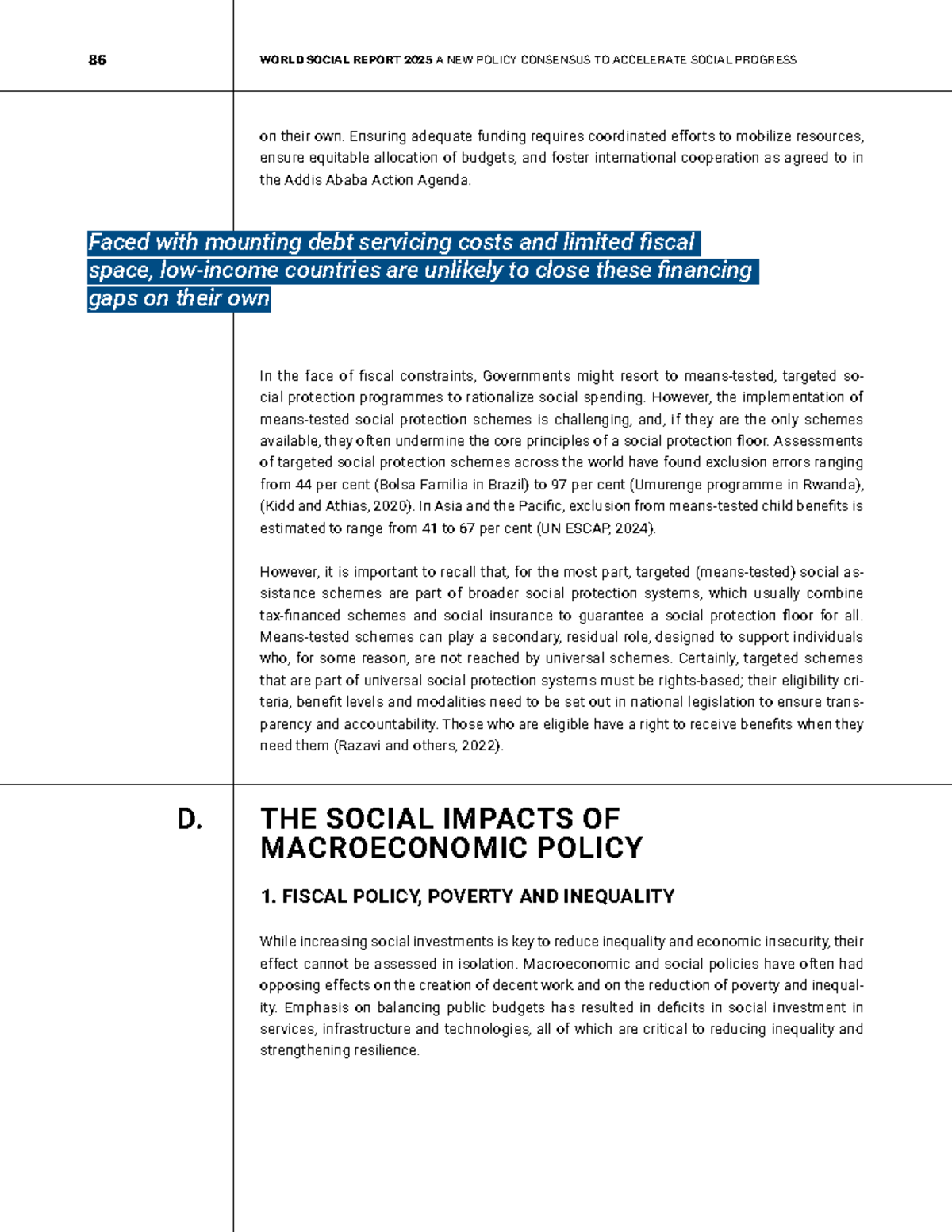 World Social Report 2025: New Policy Consensus for Social Progress ...