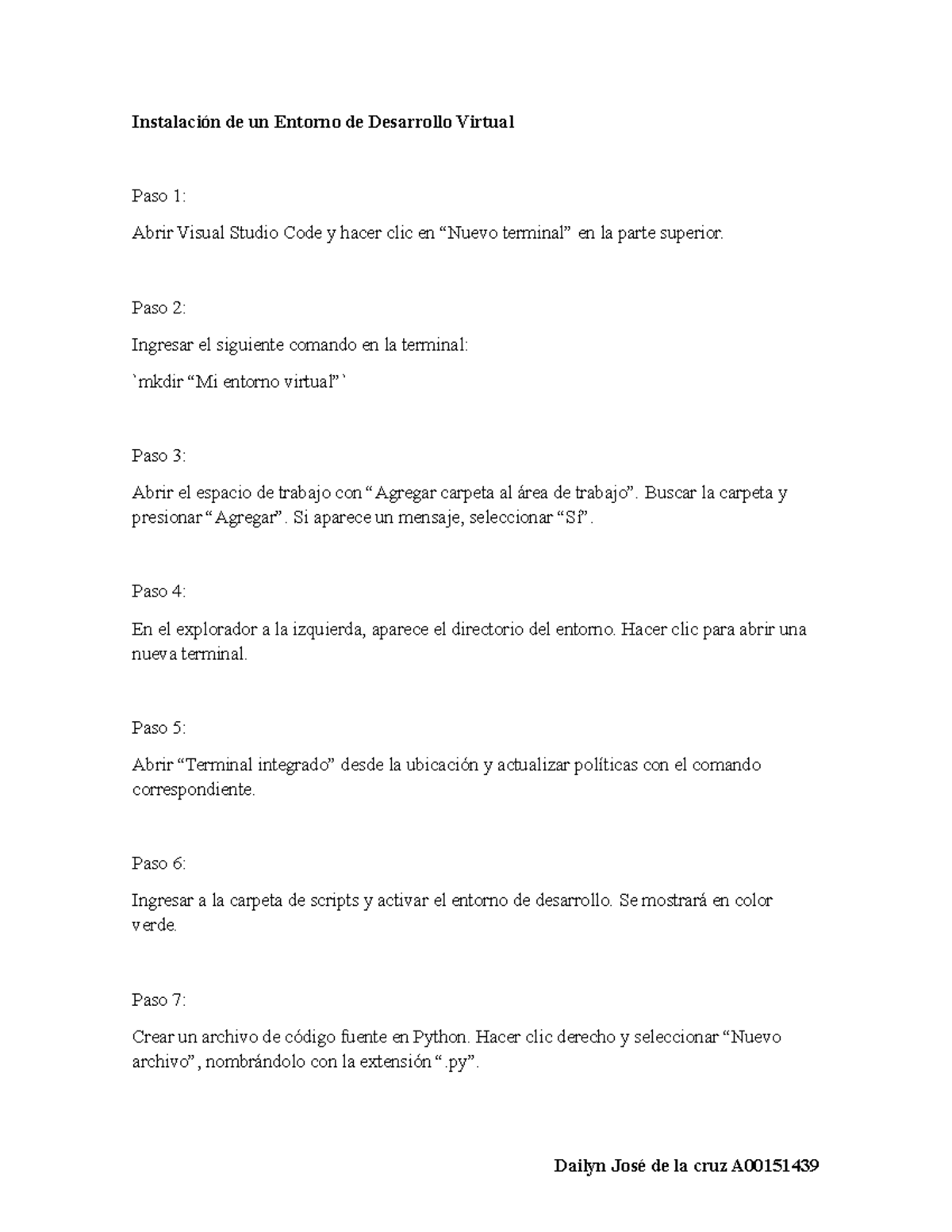 Instalación de Entorno de Desarrollo Virtual - Unidad 5 Actividad 1 - Document Preview