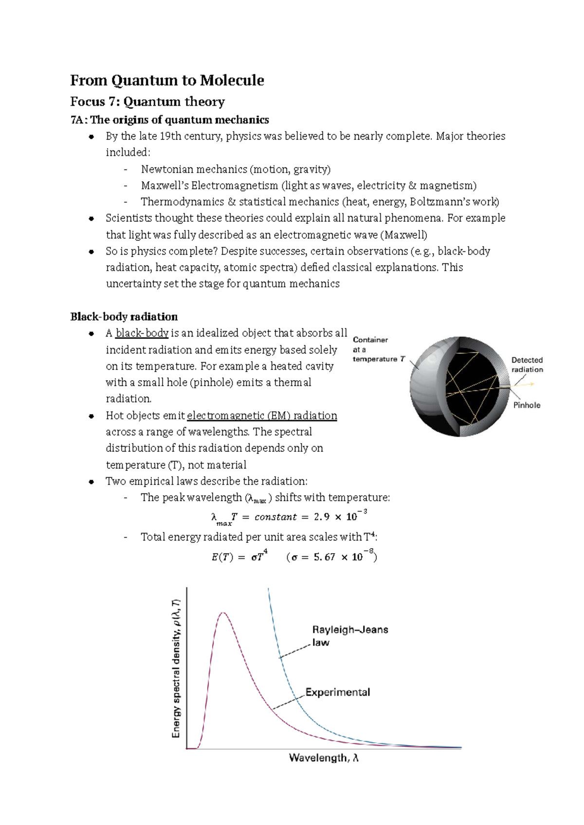 Quantum Mechanics Overview: Focus 7 - Origins and Key Concepts ...