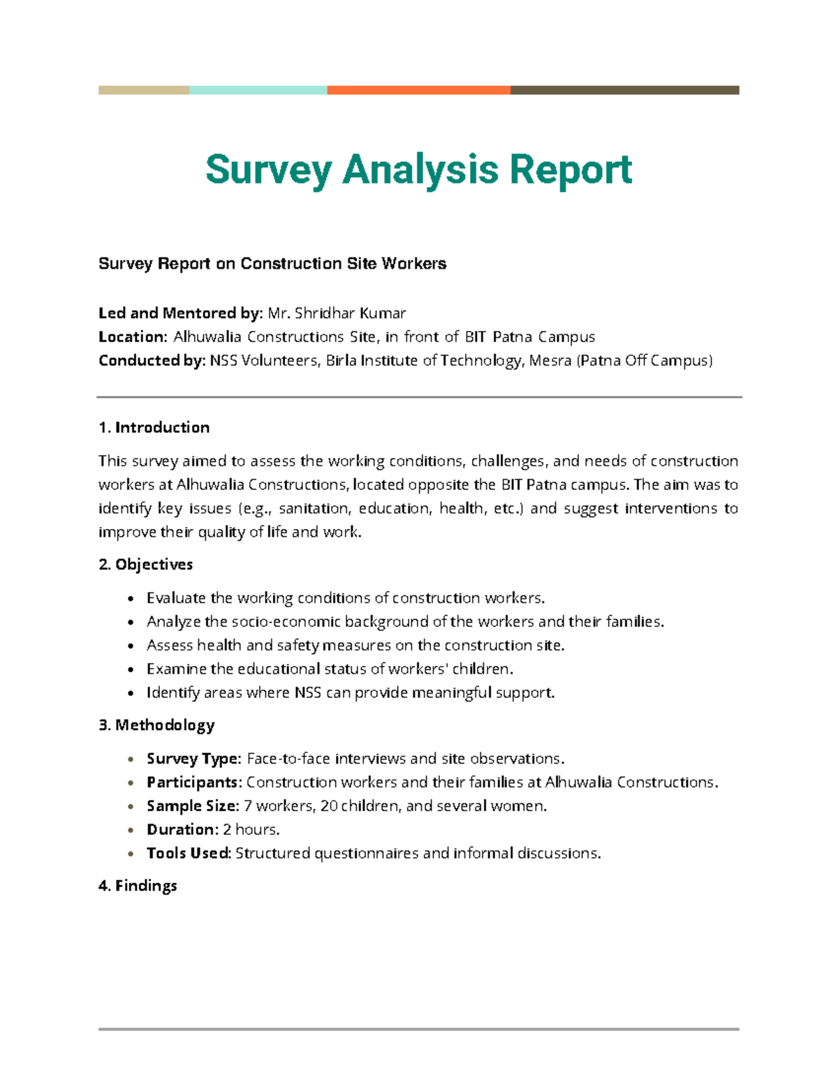 Survey-Analysis-Report - Survey Analysis Report Survey Report on ...