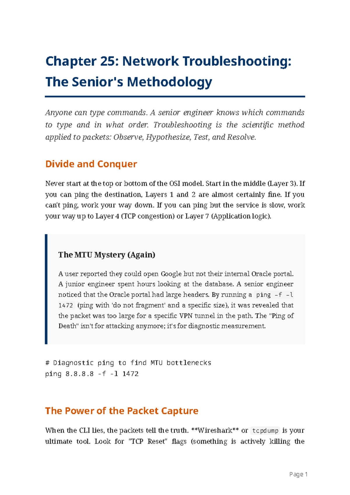 Chapter 25: Network Troubleshooting Methodology for Engineers - Studocu