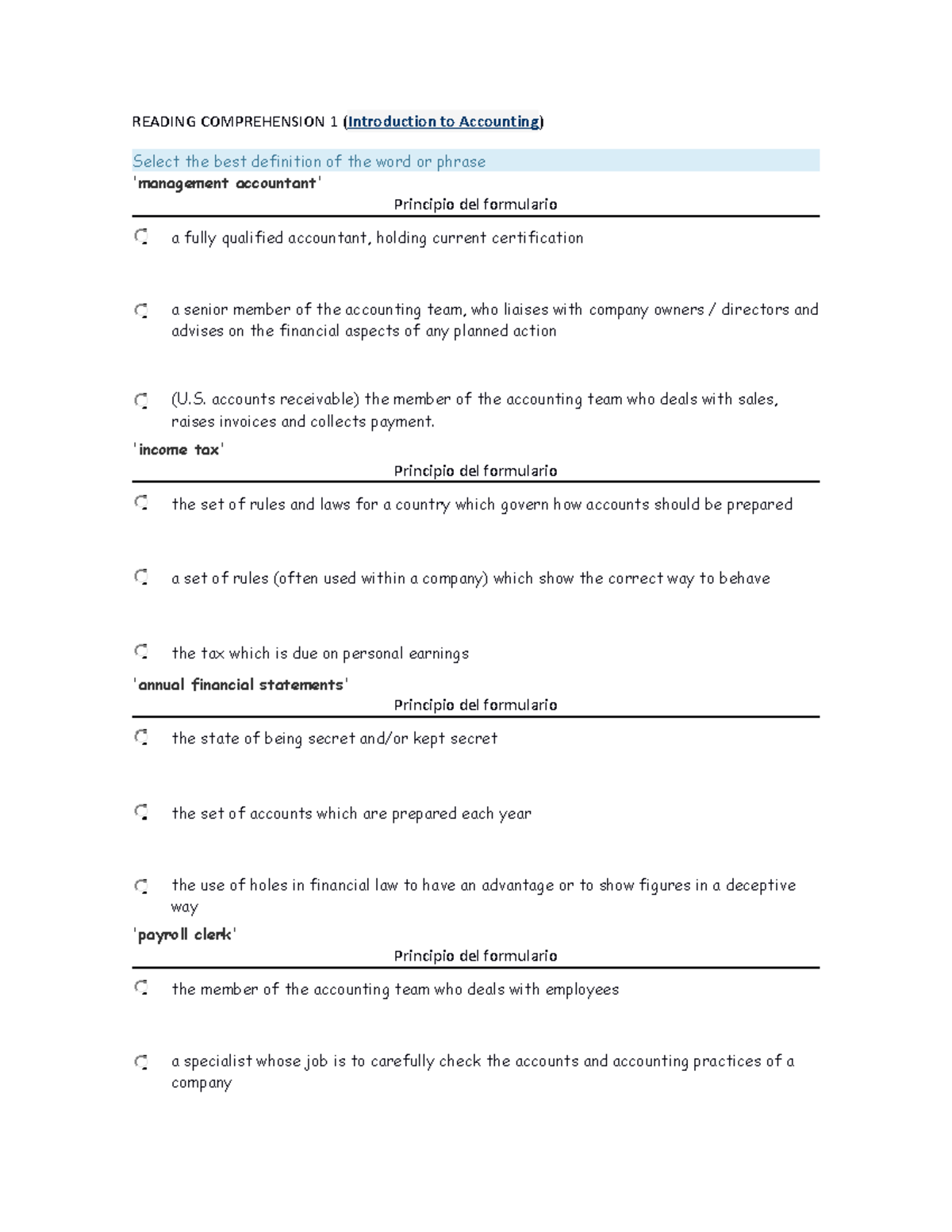 Acc 101: Reading Comprehension 1 - Key Accounting Concepts - Studocu