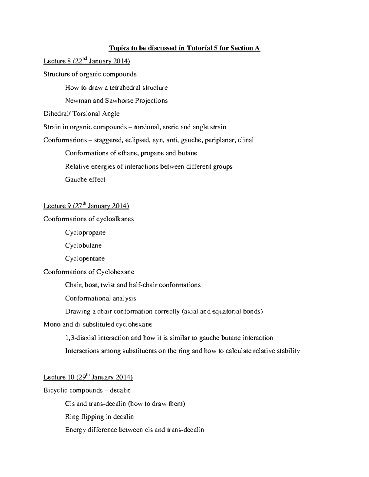 Tut5B - Practice tutorial and Quiz Exam - Topics to be discussed in ...
