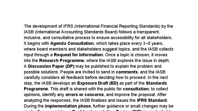 IFRS Development Process and Vietnam's Path to Adoption (Kế quốc tế ...