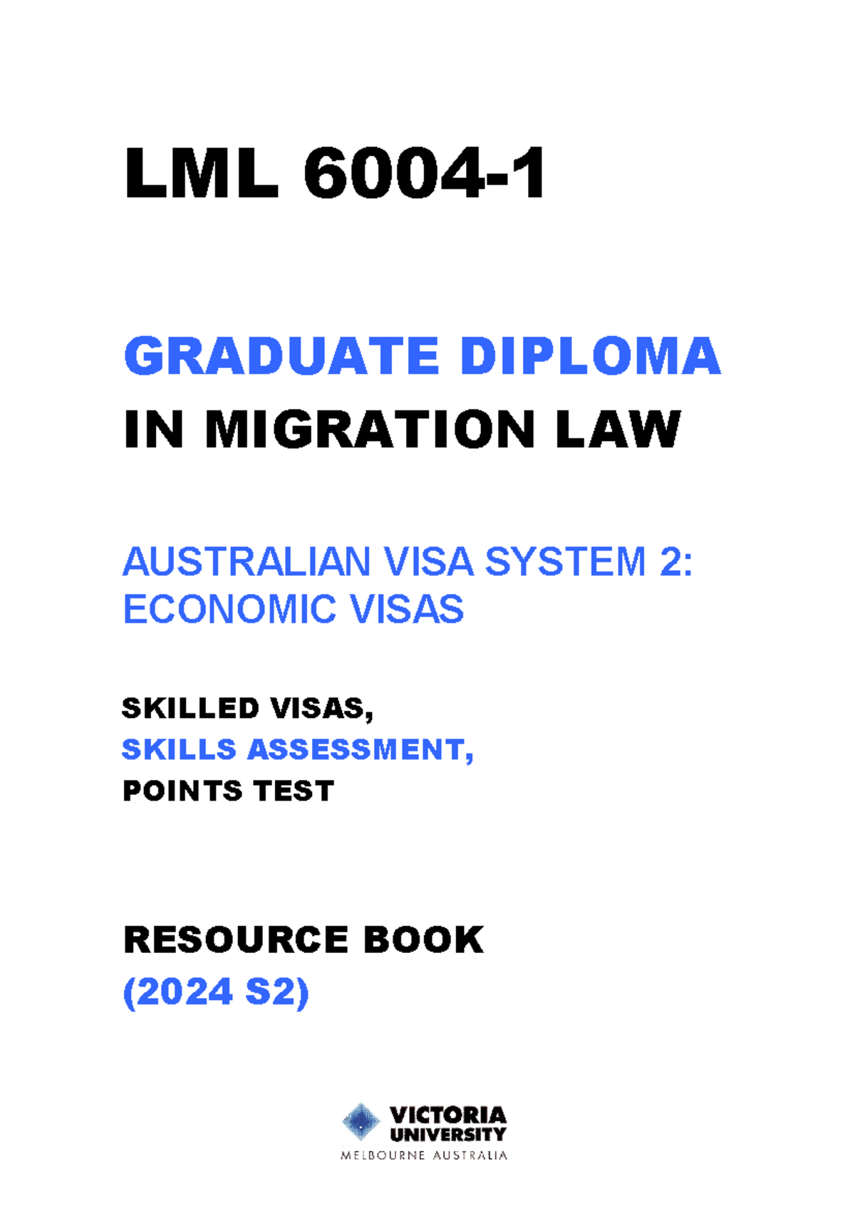 LML 6004 Skilled Visas: Skills Assessment & Points Test Guide (2024S2 ...