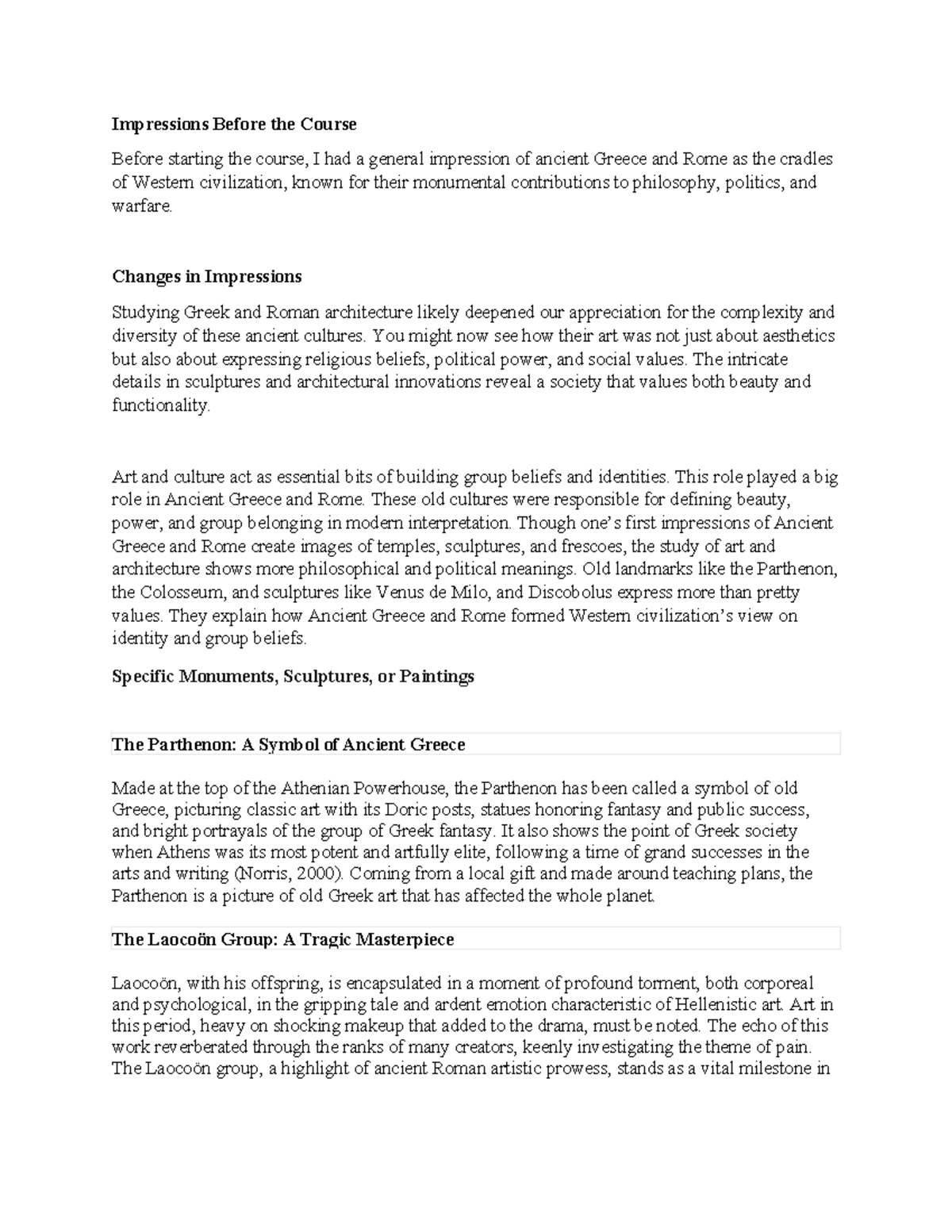 AHIST 1401 Learning Journal: Insights from Unit 2 on Ancient Cultures ...