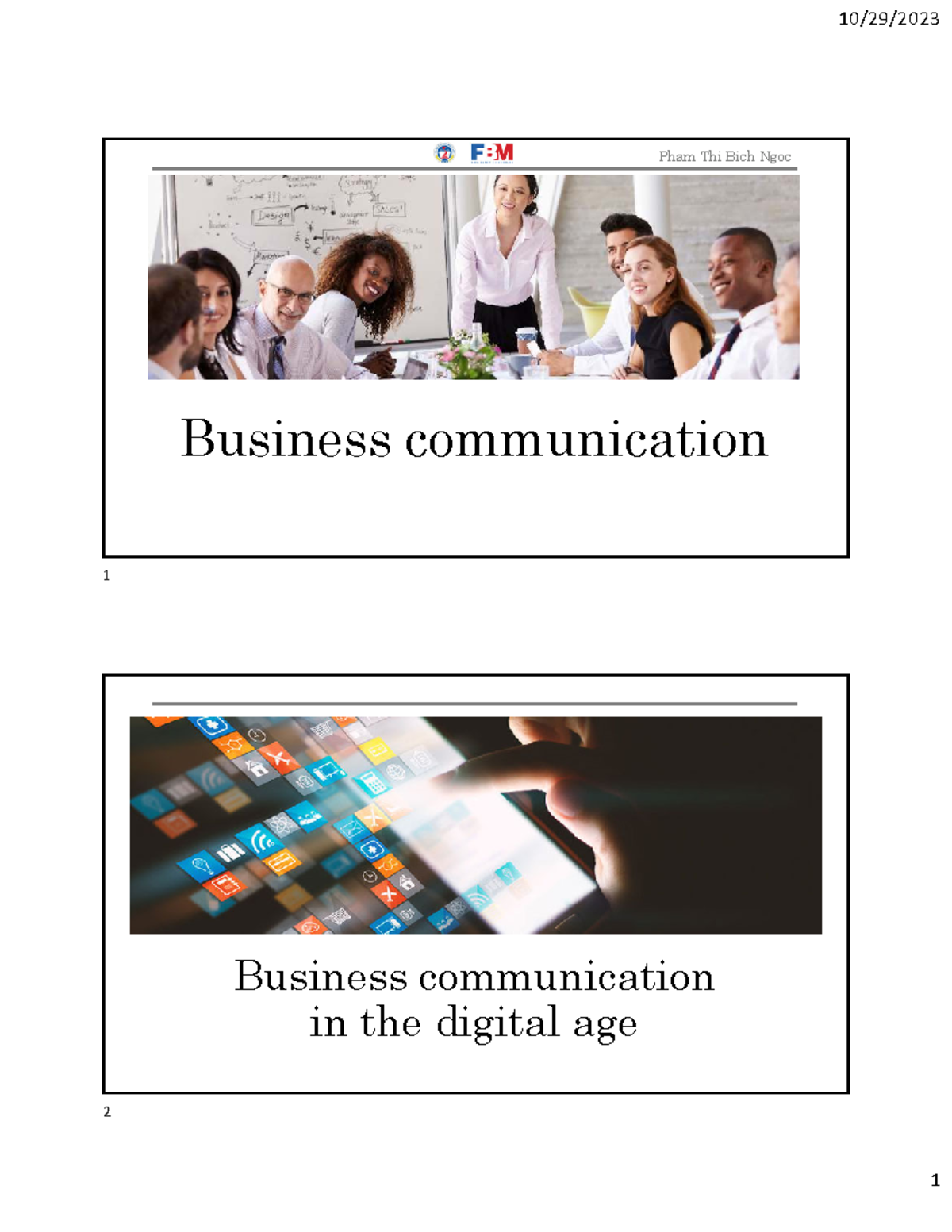 Business Communication 1: Skills for Success in the Digital Age - Studocu