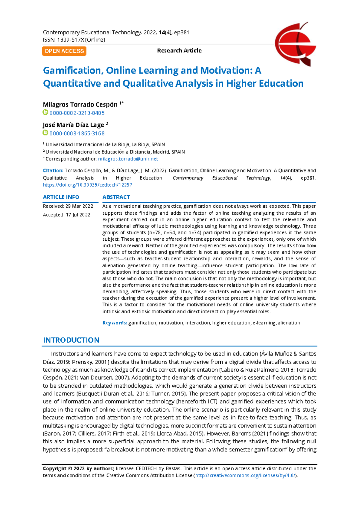 Gamification in Online Learning: A Quantitative & Qualitative Study ...
