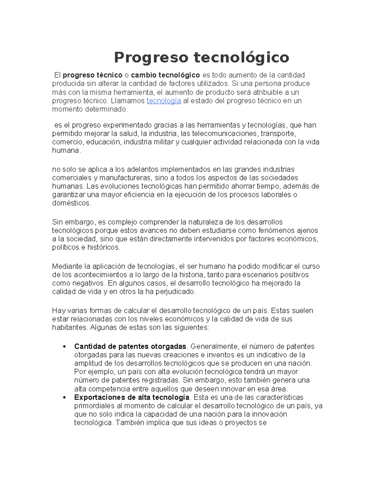 Progreso Tecnológico: Impacto en la Sociedad y Desarrollo Económico ...