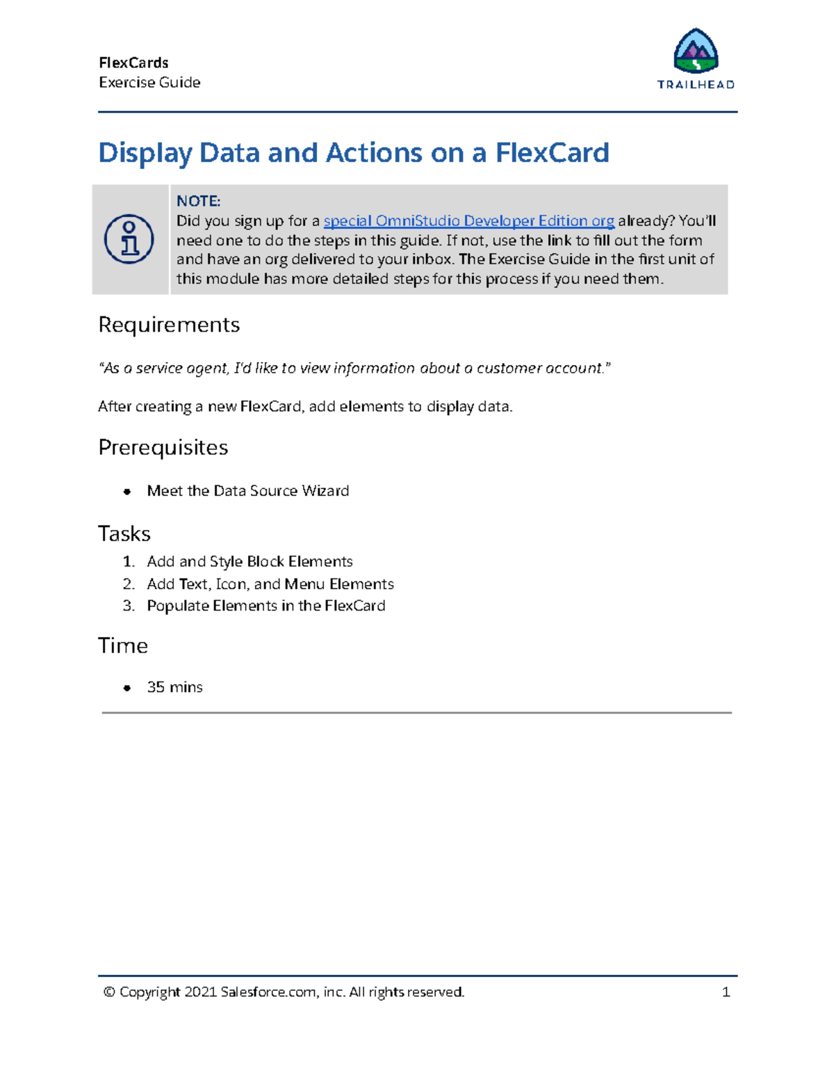 FlexCards Exercise Guide: Display Data & Actions - AAA - Studocu
