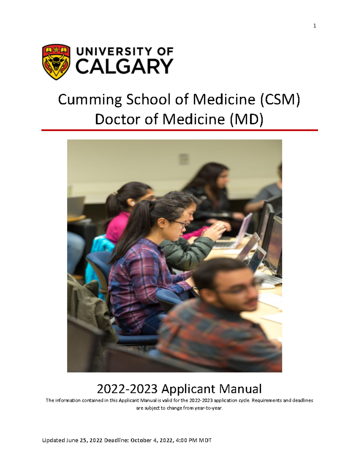 CSM MD Program Applicant Manual 2022-2023: Guidelines & Admissions ...