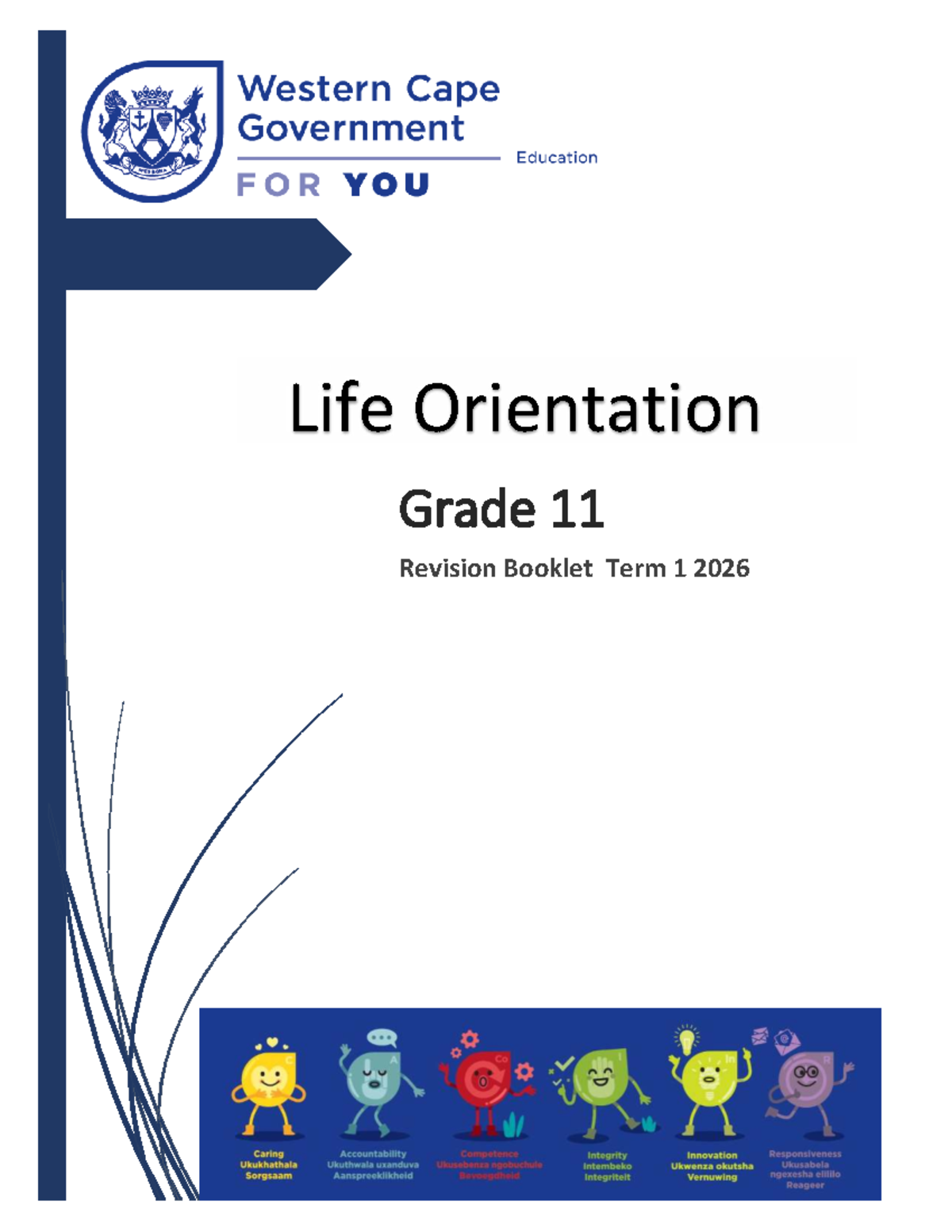 LO Gr 11 Term 1 Revision Booklet 2026: Personal Growth & Development ...