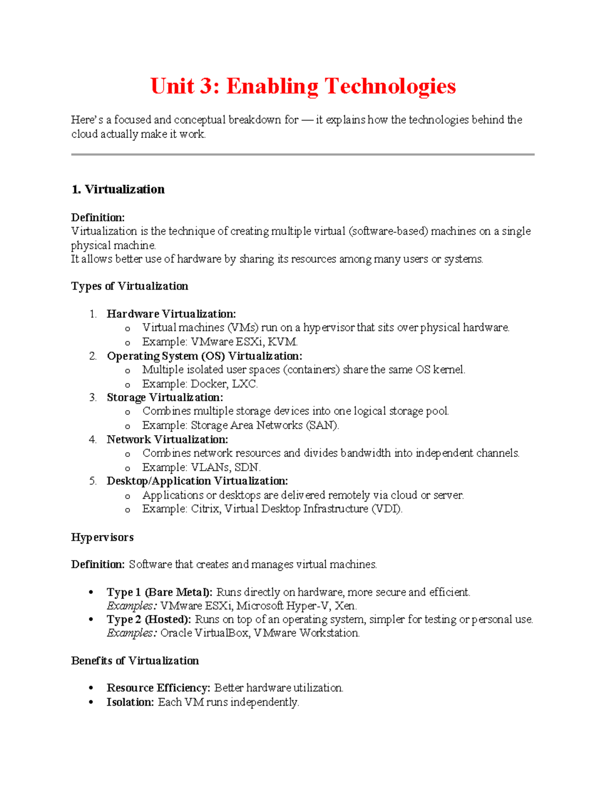 Unit 3: Enabling Technologies - Virtualization & Distributed Computing ...