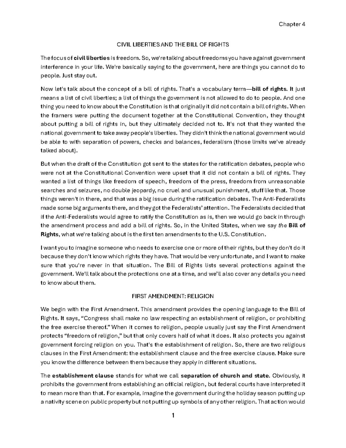 Civil Liberties and the Bill of Rights: A Comprehensive Overview ...