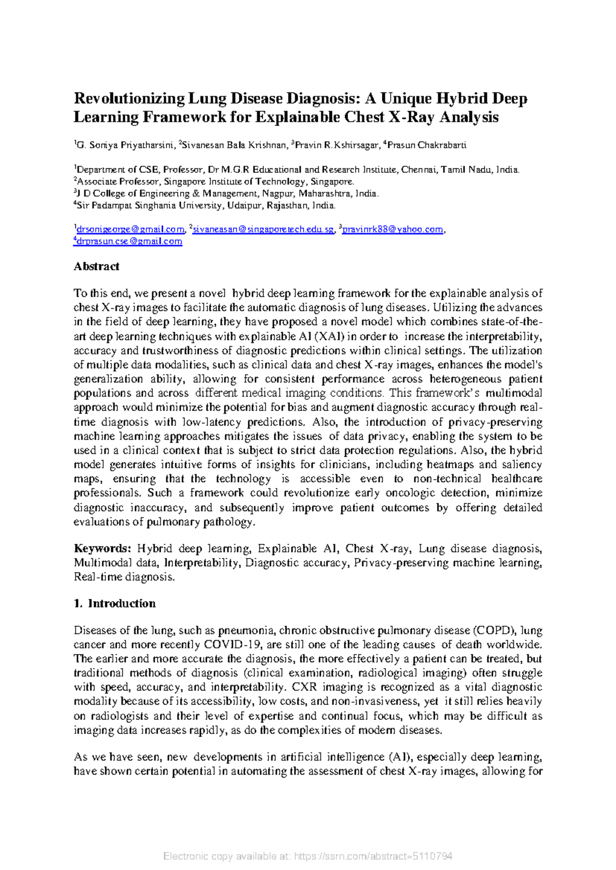 Hybrid Deep Learning Framework for Explainable Lung Disease Diagnosis ...