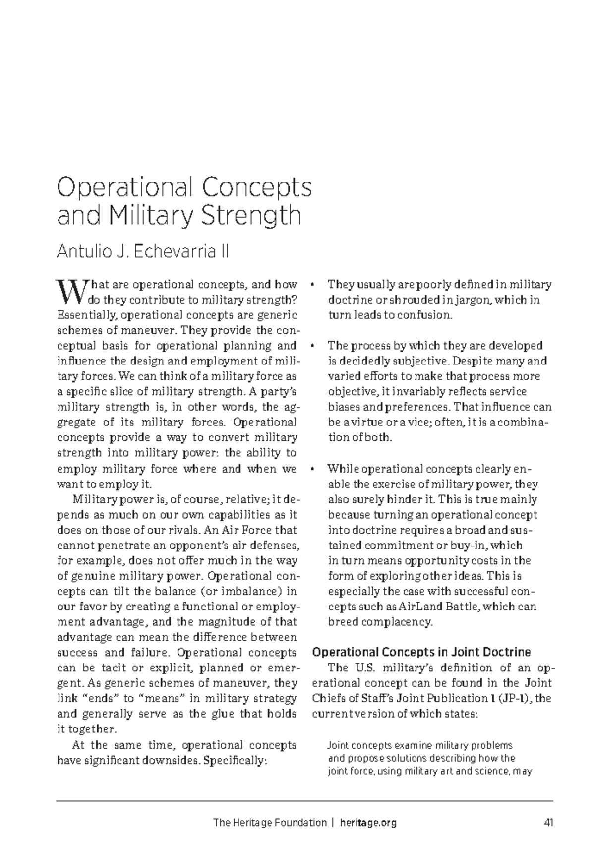 2017 Index of U.S. Military Strength: Operational Concepts Explained ...
