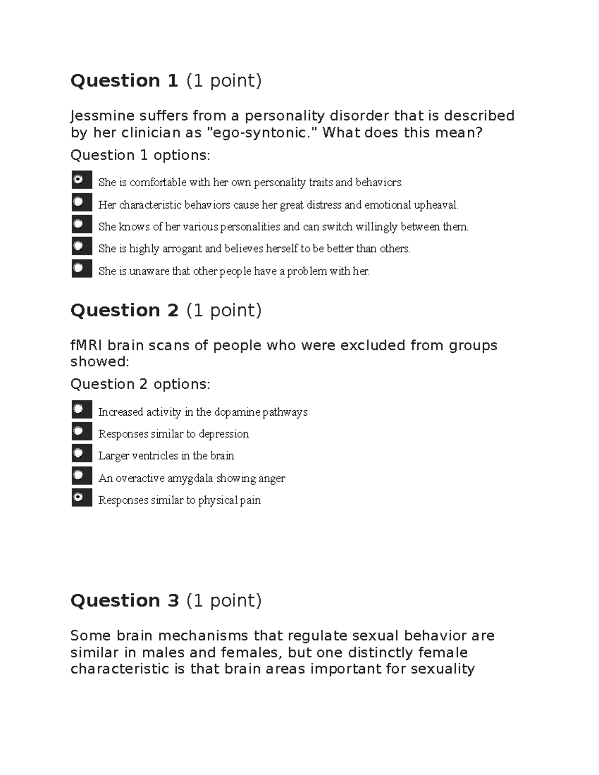 PSYC 100 - Final Exam Practice Questions Set 3 - Studocu