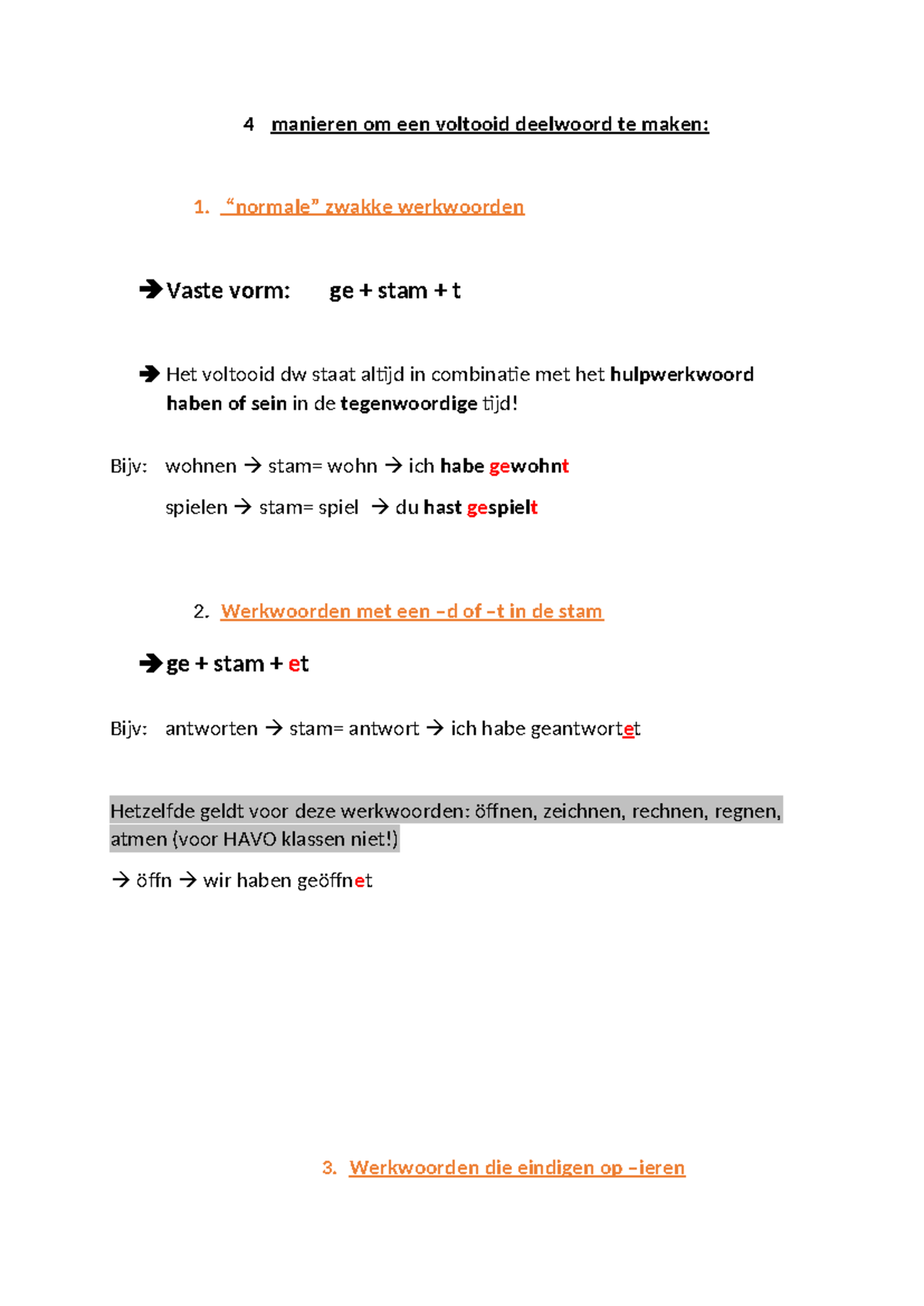 Havo/VWO 2: Het Voltooid Deelwoord - Uitleg en Voorbeelden - Studeersnel