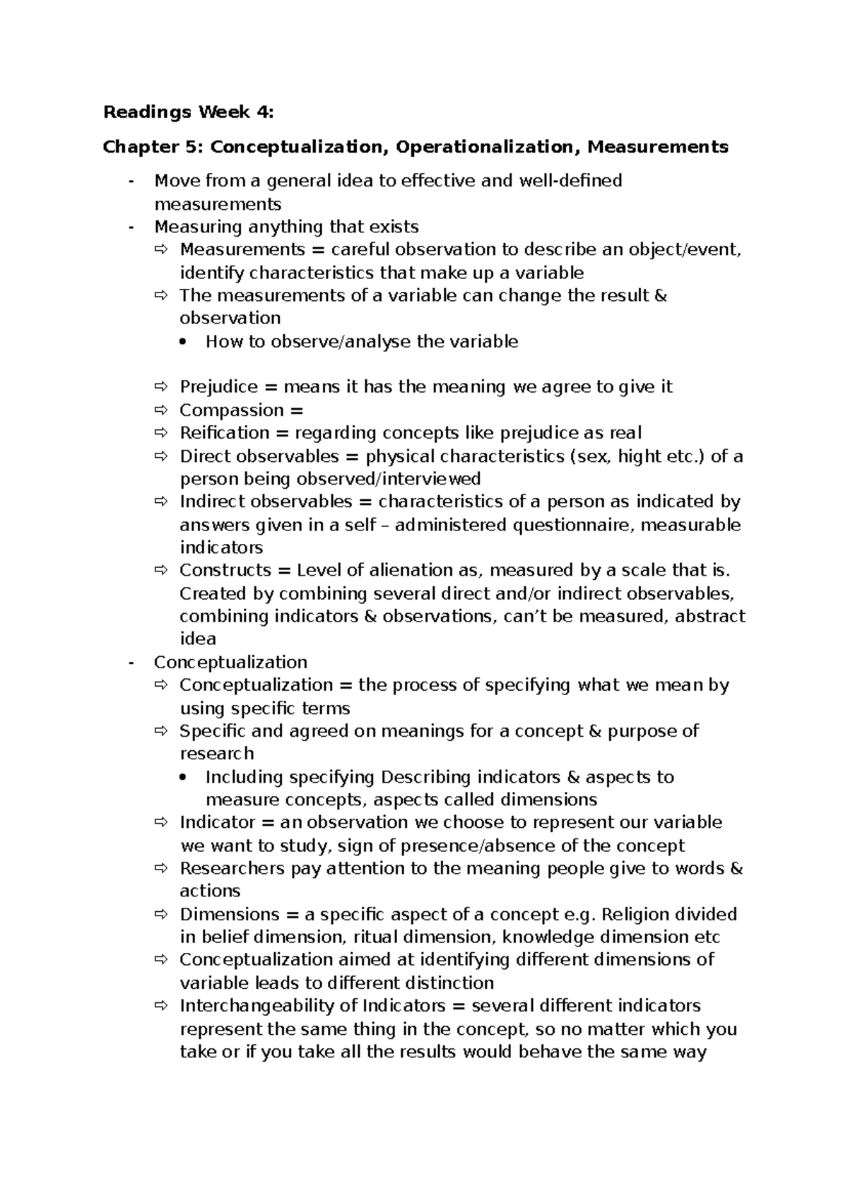Reading Chapter 5: Conceptualization and Operationalization in Research ...
