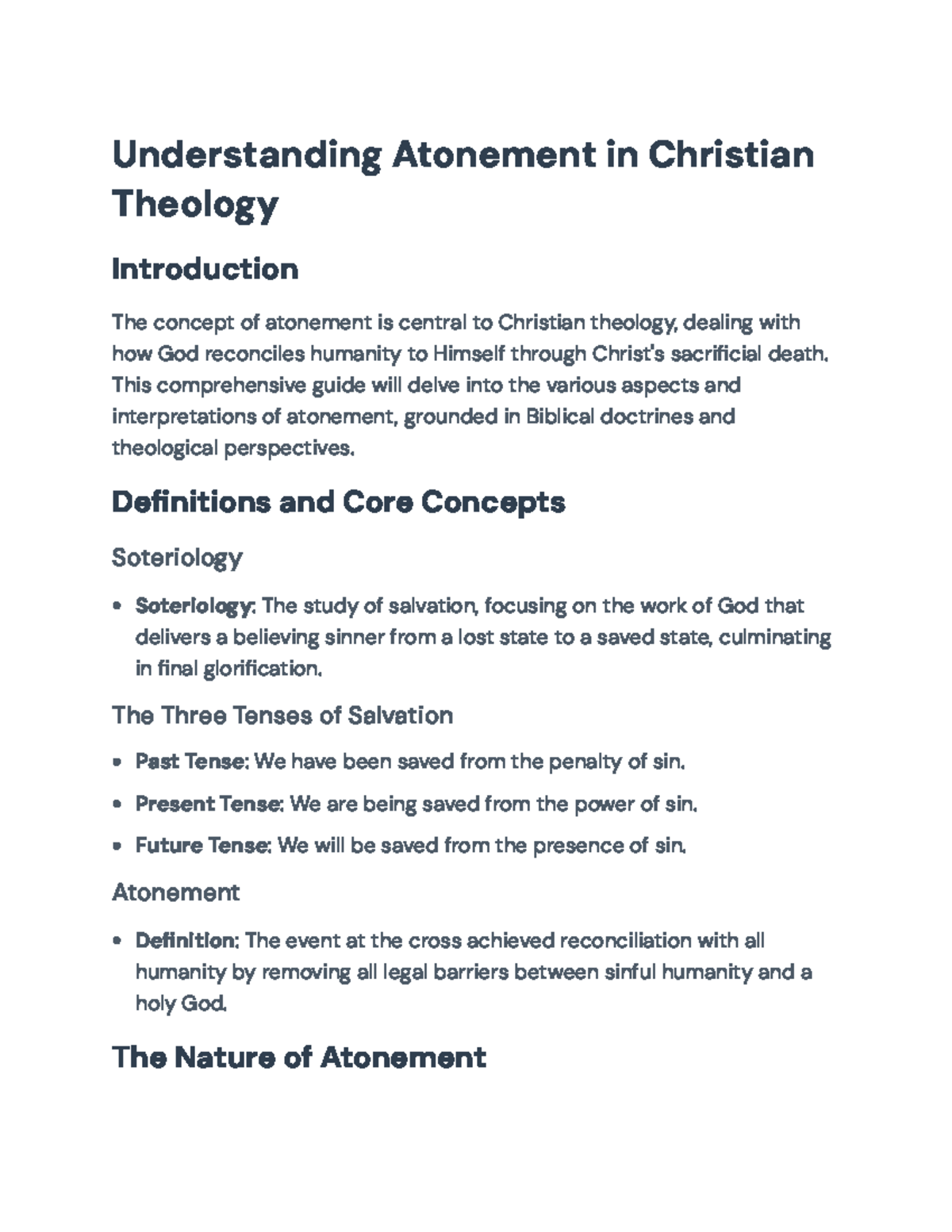 Christian Theology: Understanding Atonement in Depth (Course Code ...
