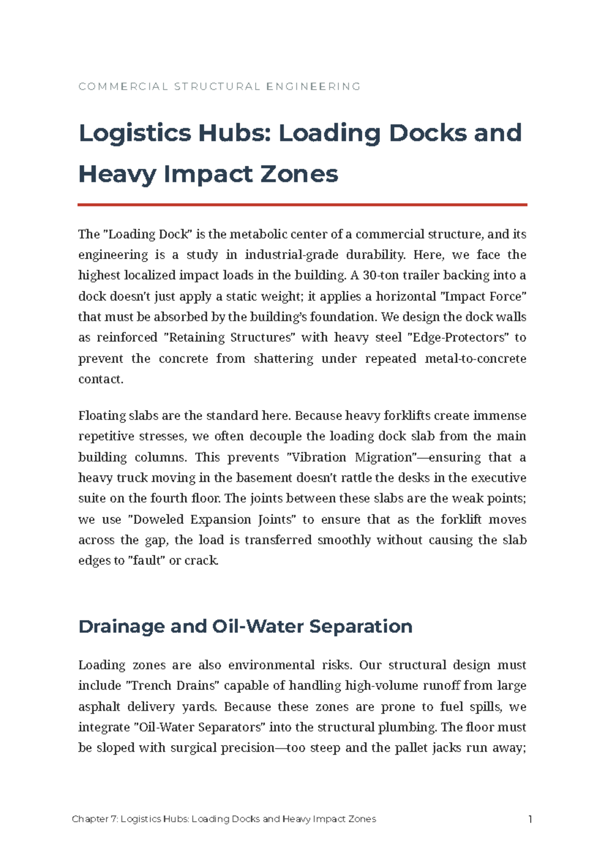 COMM 101: Chapter 07 - Logistics Hubs: Loading Docks & Impact Zones ...