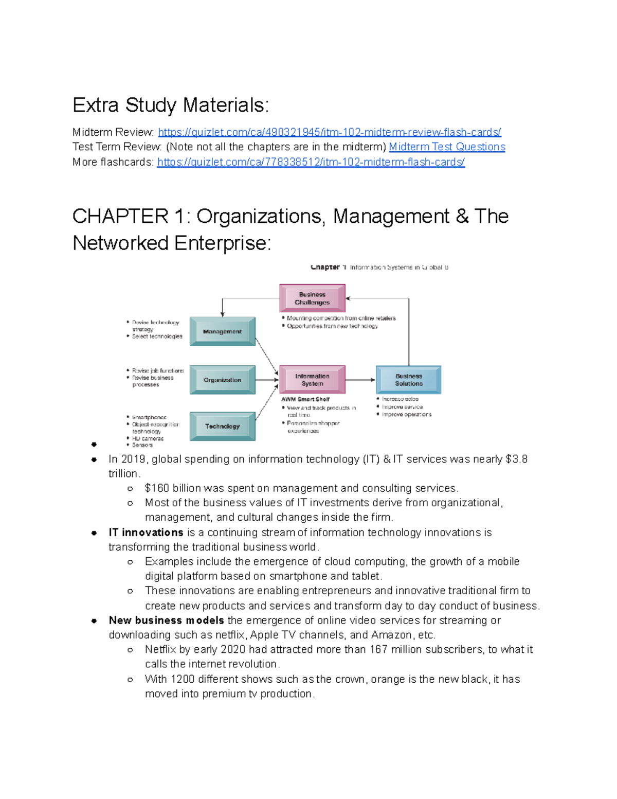 ITM 102 Midterm Exam Study Guide: Key Concepts and Resources - Studocu