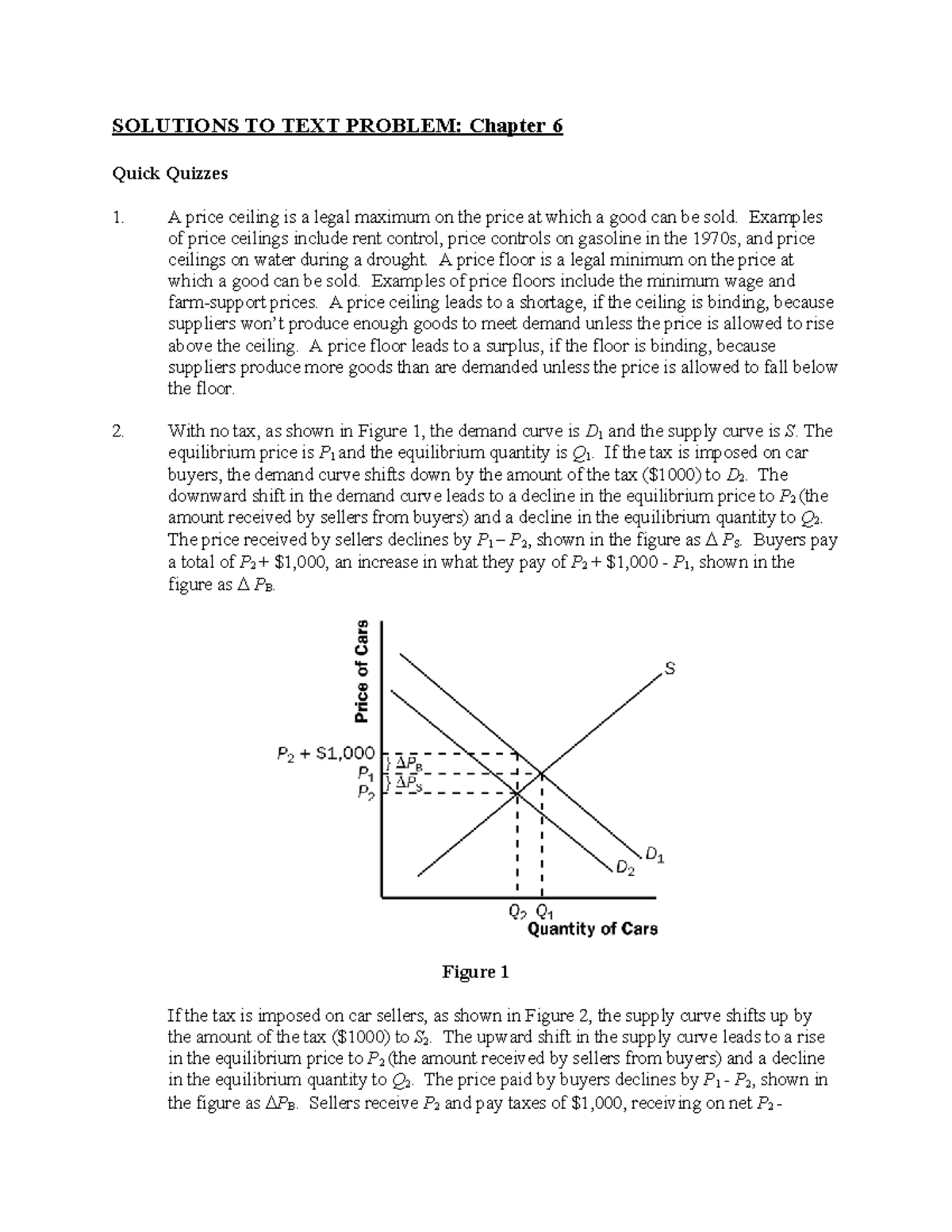 SOLUTIONS TO TEXT PROBLEMS: Chapter 6 & 7 Quick Quizzes - Studocu