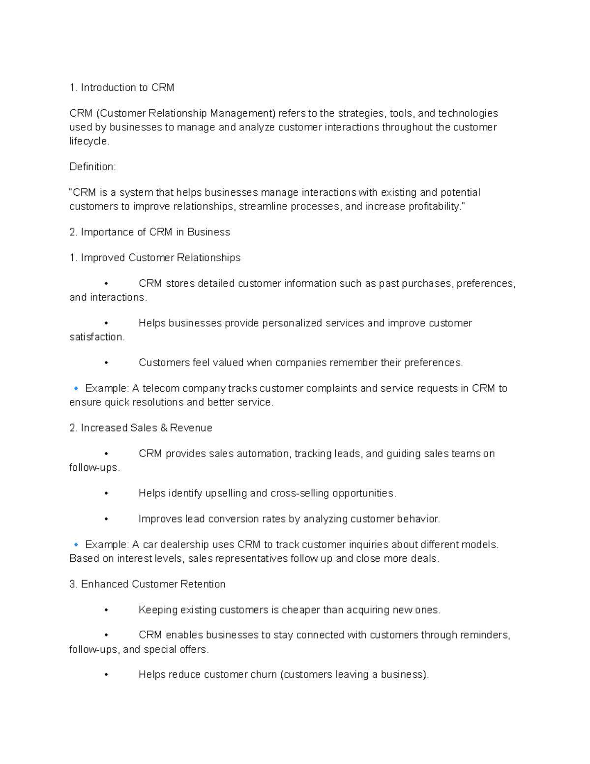 CRM (Customer Relationship Management) Importance: Key Features ...