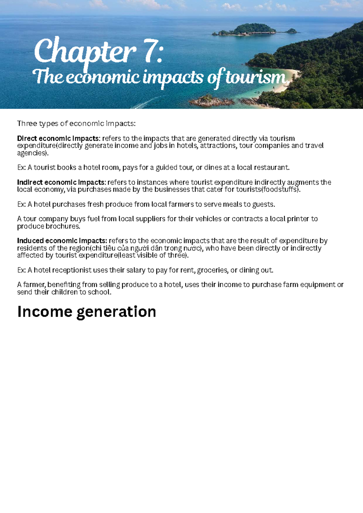 Chapter 7: Economic Impacts of Tourism - Direct, Indirect, and Induced ...