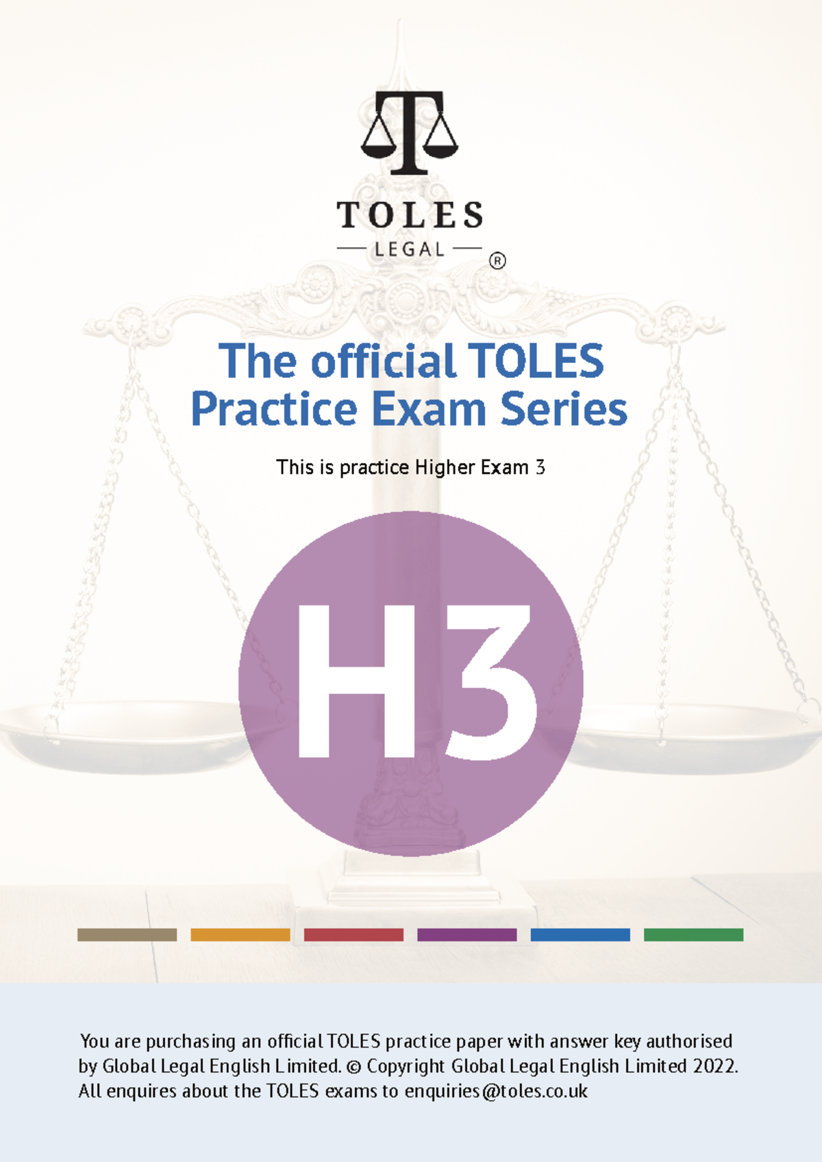Toles higher exam practice - You are purchasing an official TOLES ...