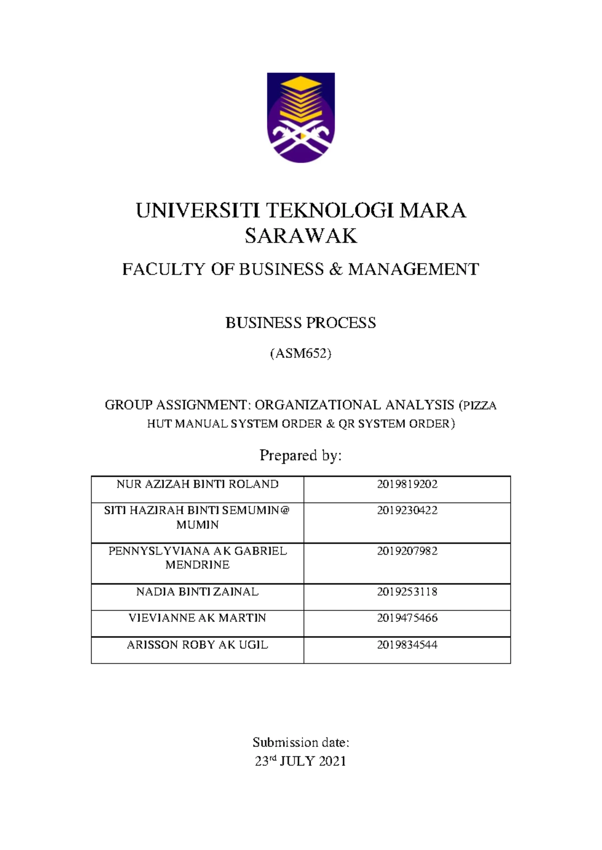 ASM652 Article Review - Assignment pairing - FACULTY OF BUSINESS AND ...