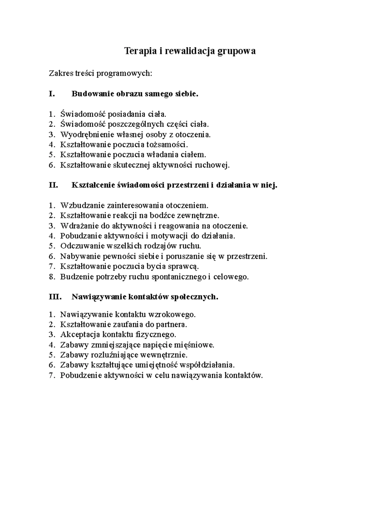 Program zajęć rewalidacyjnych dla uczniów z upośledzeniem umiartkowanym