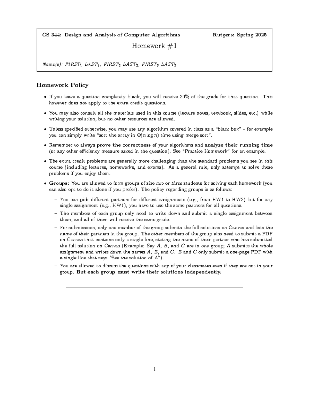 CS344-HW-1 - HW1 - CS 344: Design and Analysis of Computer Algorithms ...